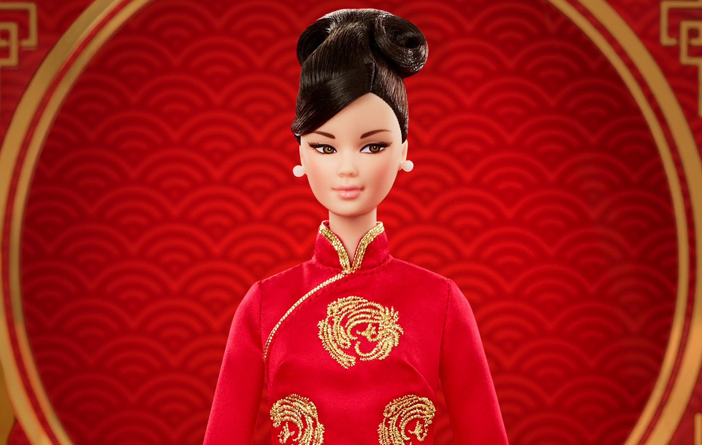 Barbie Lunar New Year Doll By Guo Pei - 12" Collector Doll In Red Traditional Dress With Phoenix Accessories