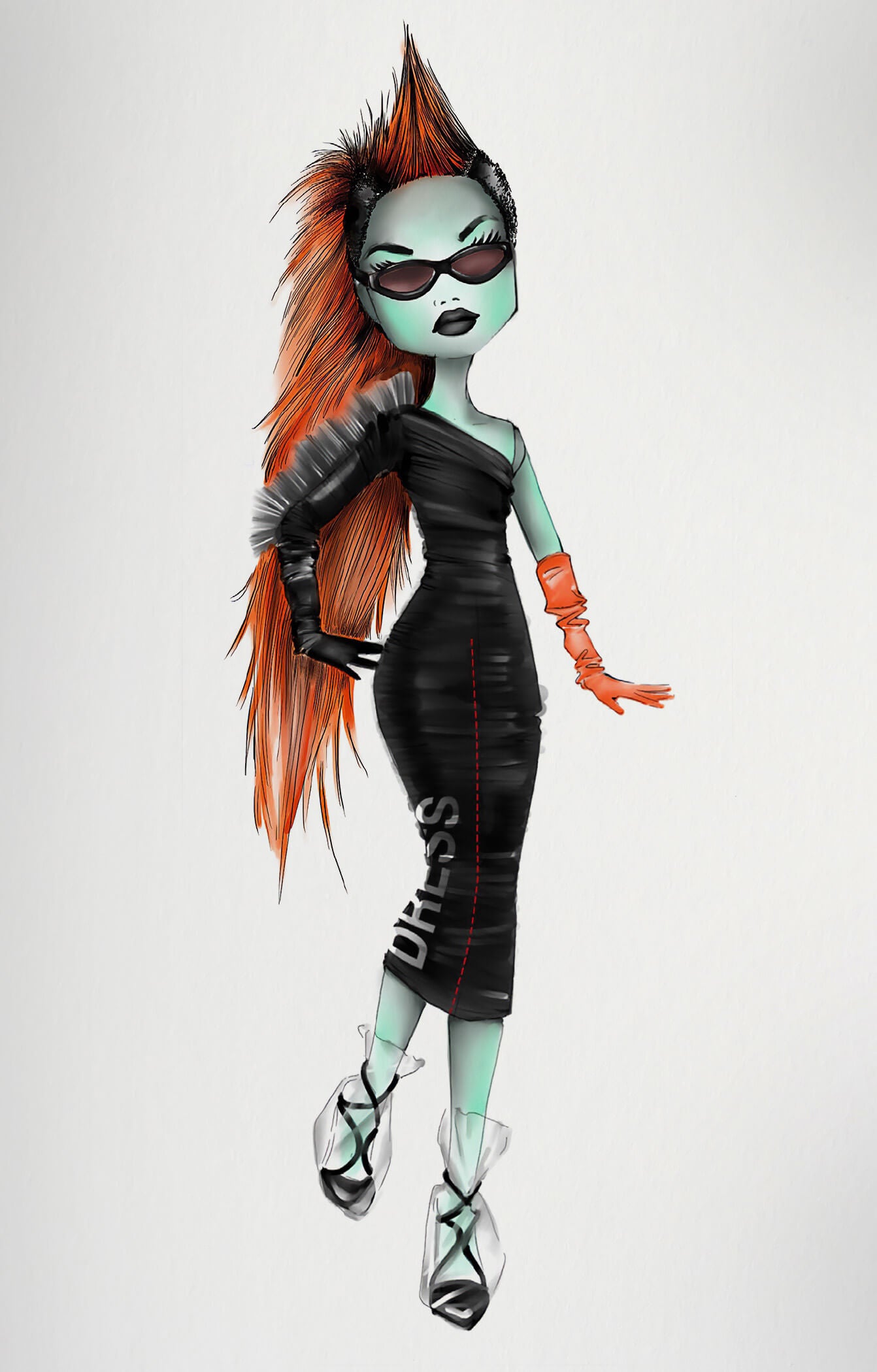 Off-White c/o Monster High Electra Melody Doll – Mattel Creations