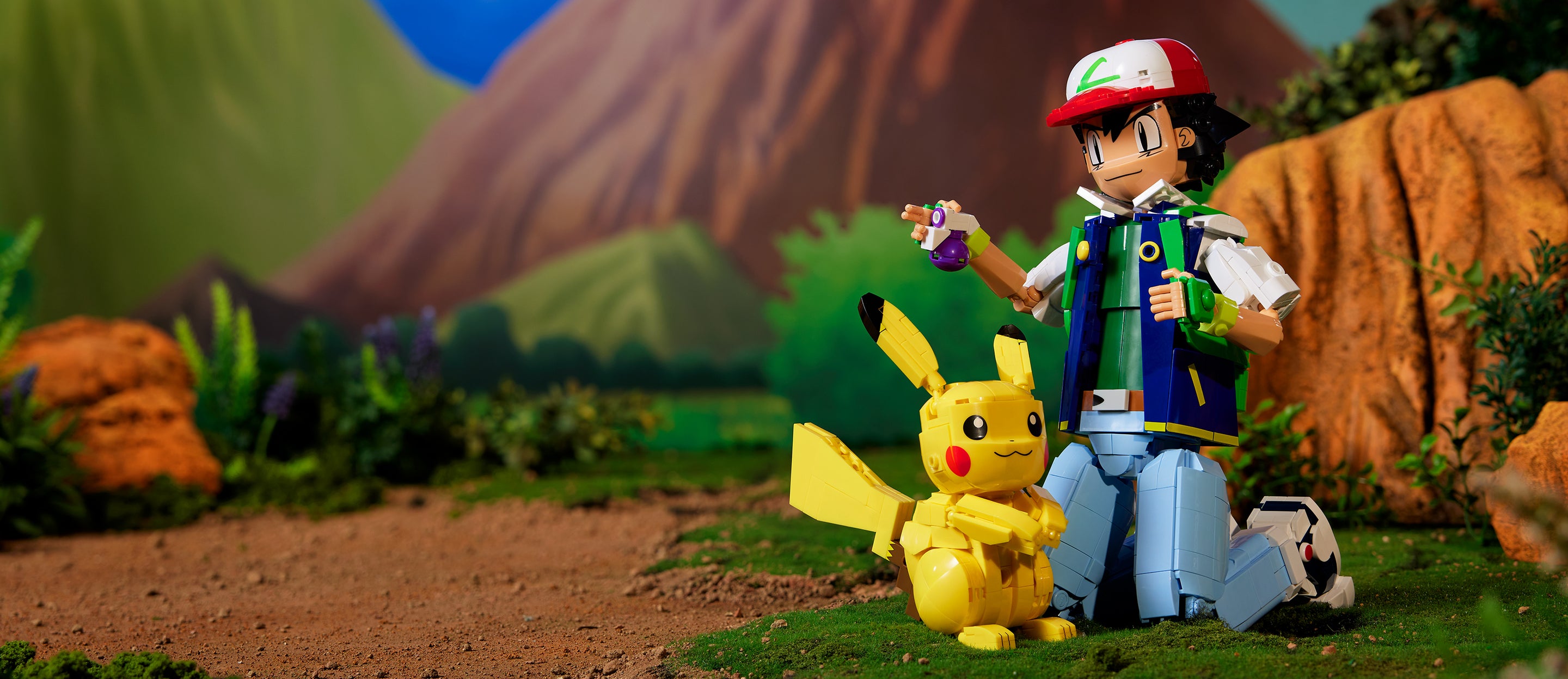 MEGA Showcase Pokémon Ash & Pikachu: Path to Victory – Mattel Creations