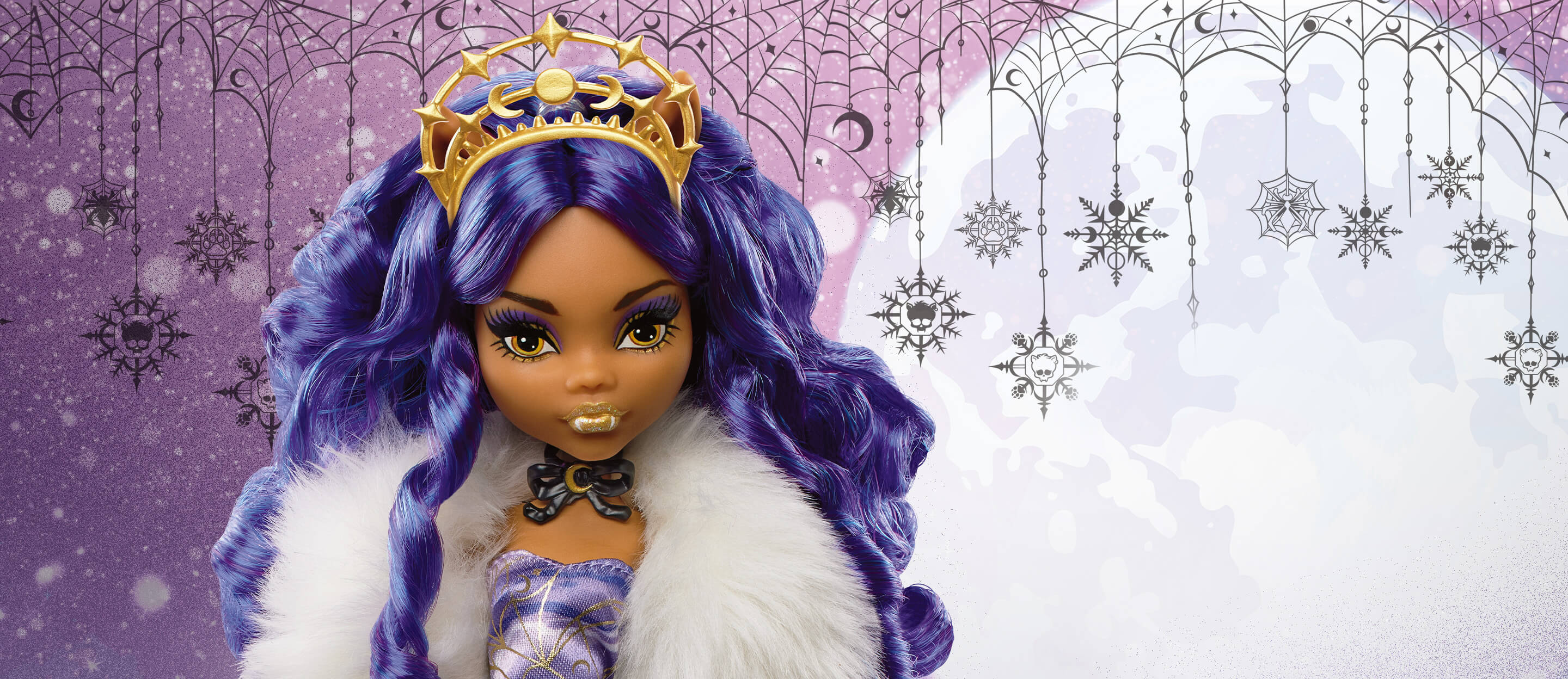 Monster High Clawdeen Wolf Howliday Edition Fashion Doll in Purple Gown