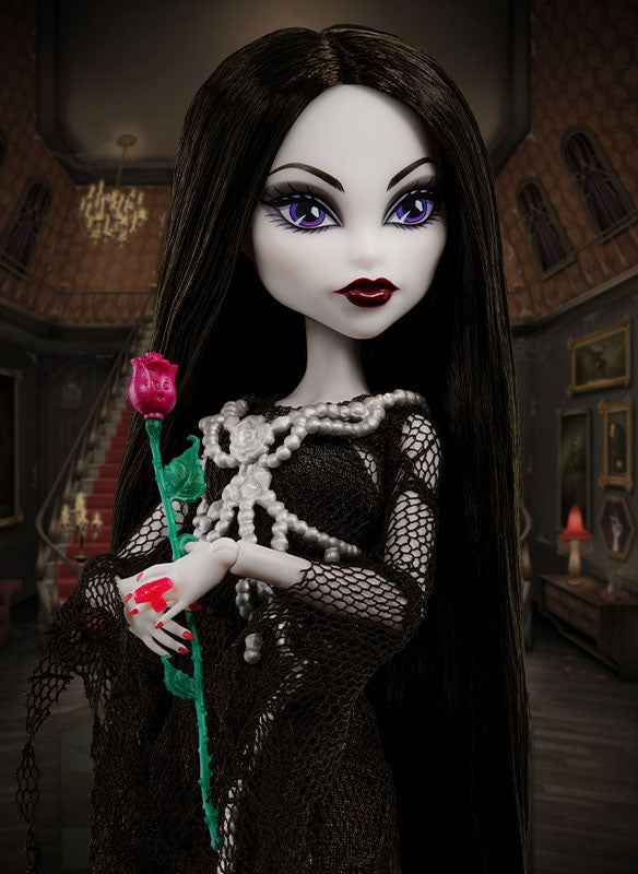 The Addams Family Morticia and Wednesday Dolls | Mattel Creations The Addams Family Morticia and Wednesday Dolls | Mattel Creations