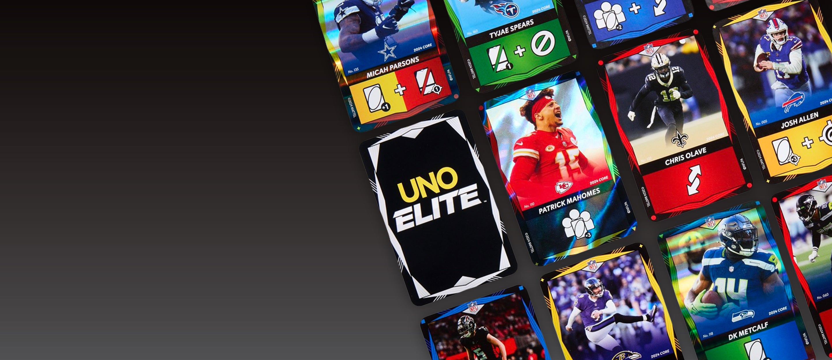 uno elite rare cards 2024 Uno Elite NFL Football Cards - Foil - You Pick