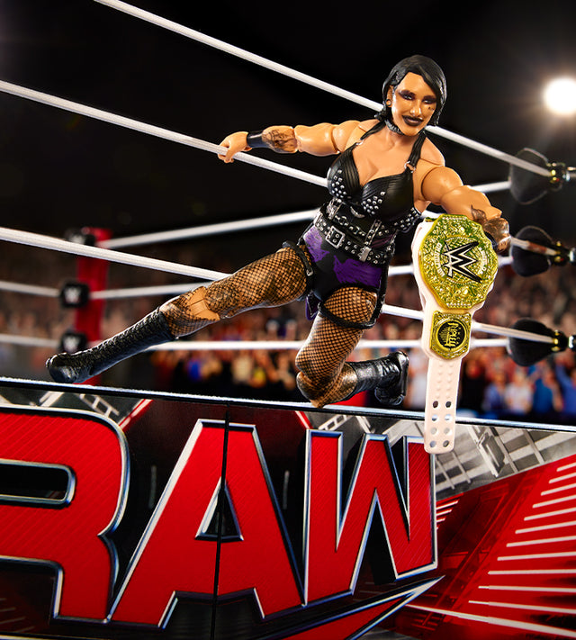 WWE Ultimate Edition RAW Ring and Rhea Ripley Figure | Mattel Creations