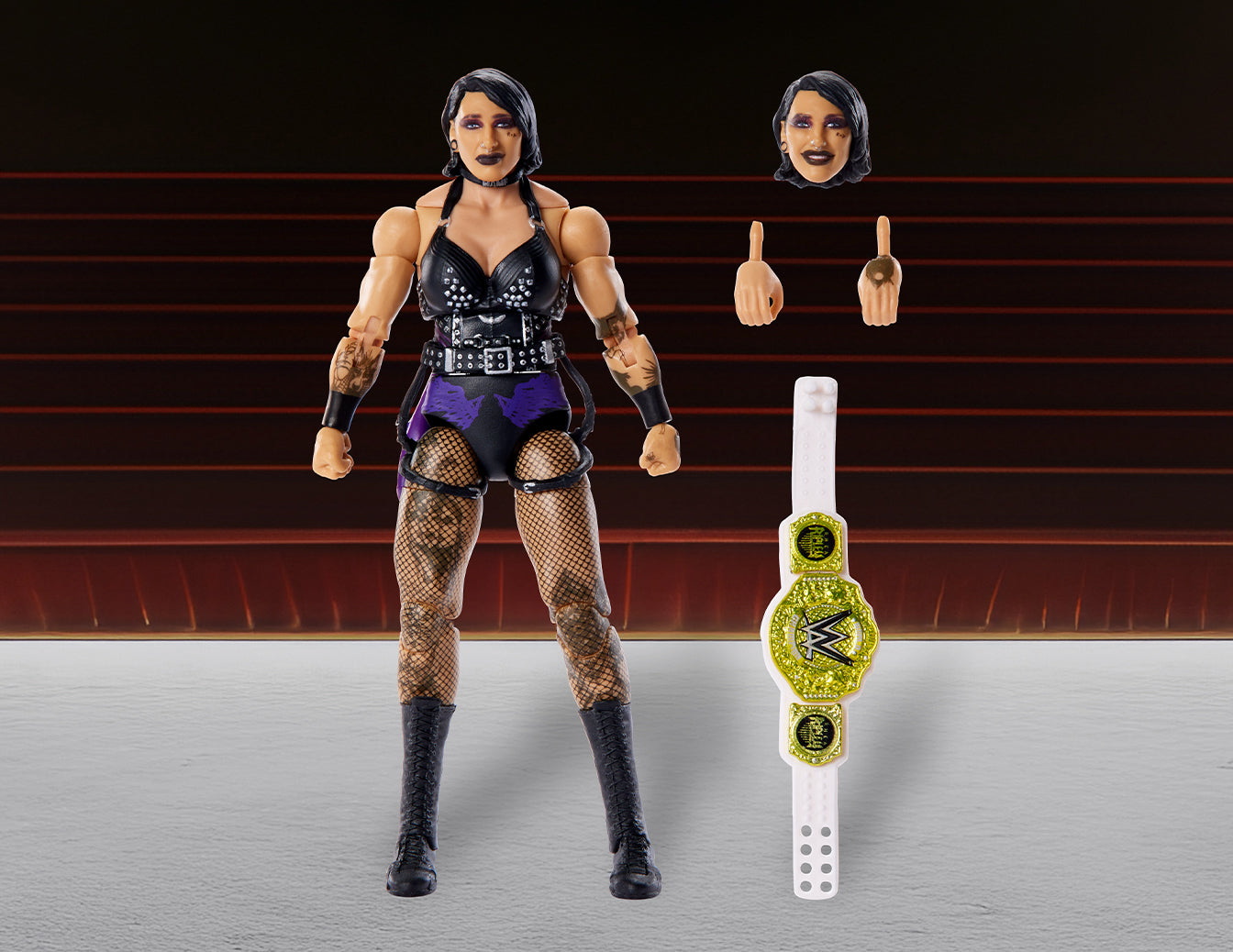 WWE Ultimate Edition RAW Ring and Rhea Ripley Figure | Mattel Creations