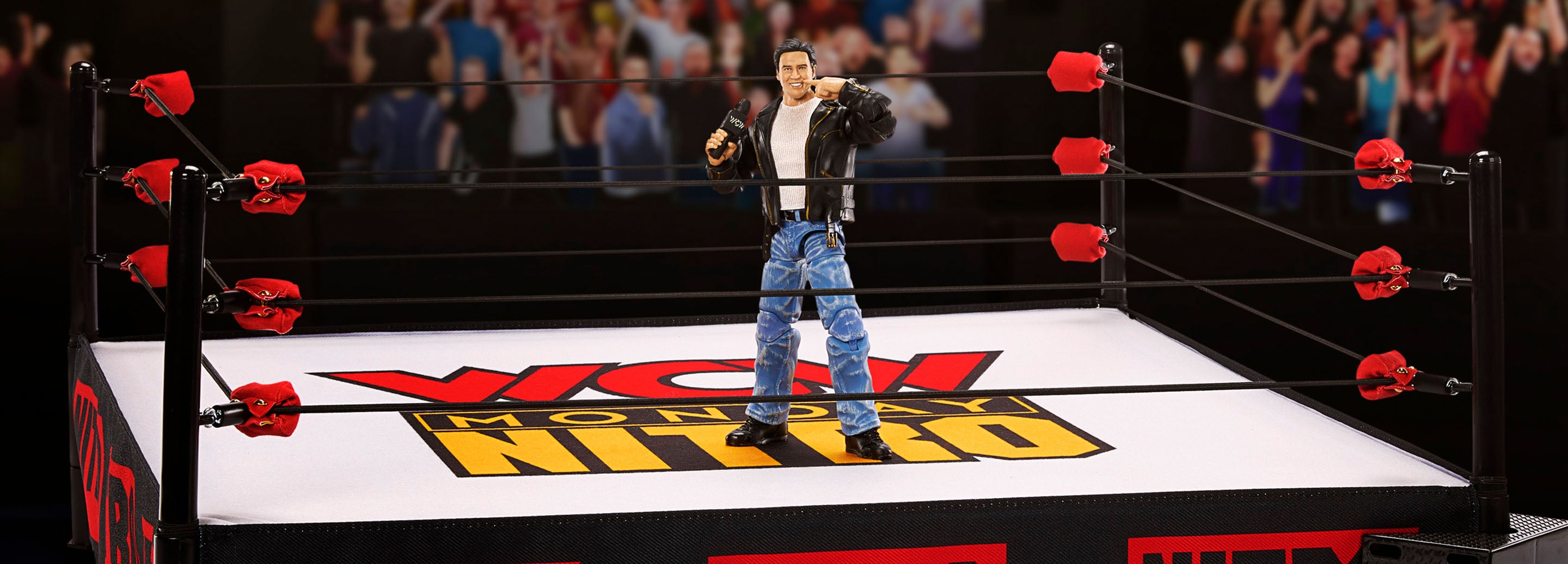 WWE Hart Foundation Figure 2-Pack & WCW Monday Nitro Ring – Mattel