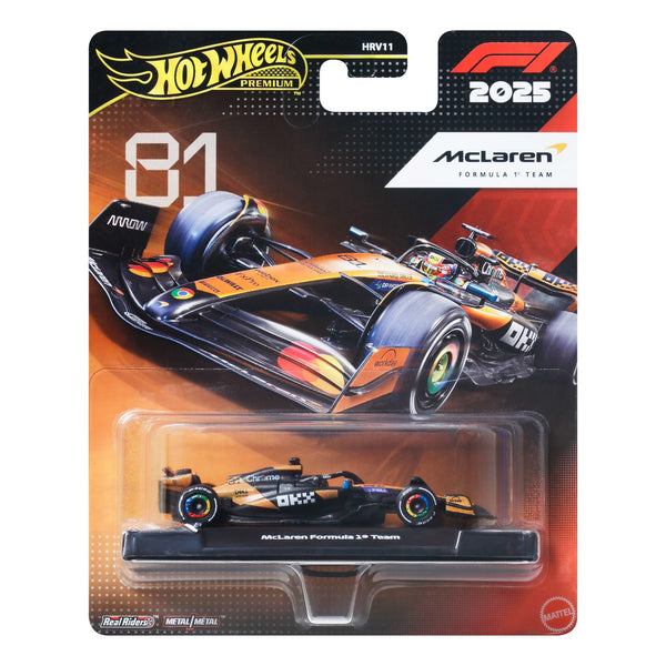 w*m様 Hot Wheels F1 Ferrari McLaren Jorda Hot Wheels Premium McLaren 2025 Formula 1® Team #81 | Mattel Creations