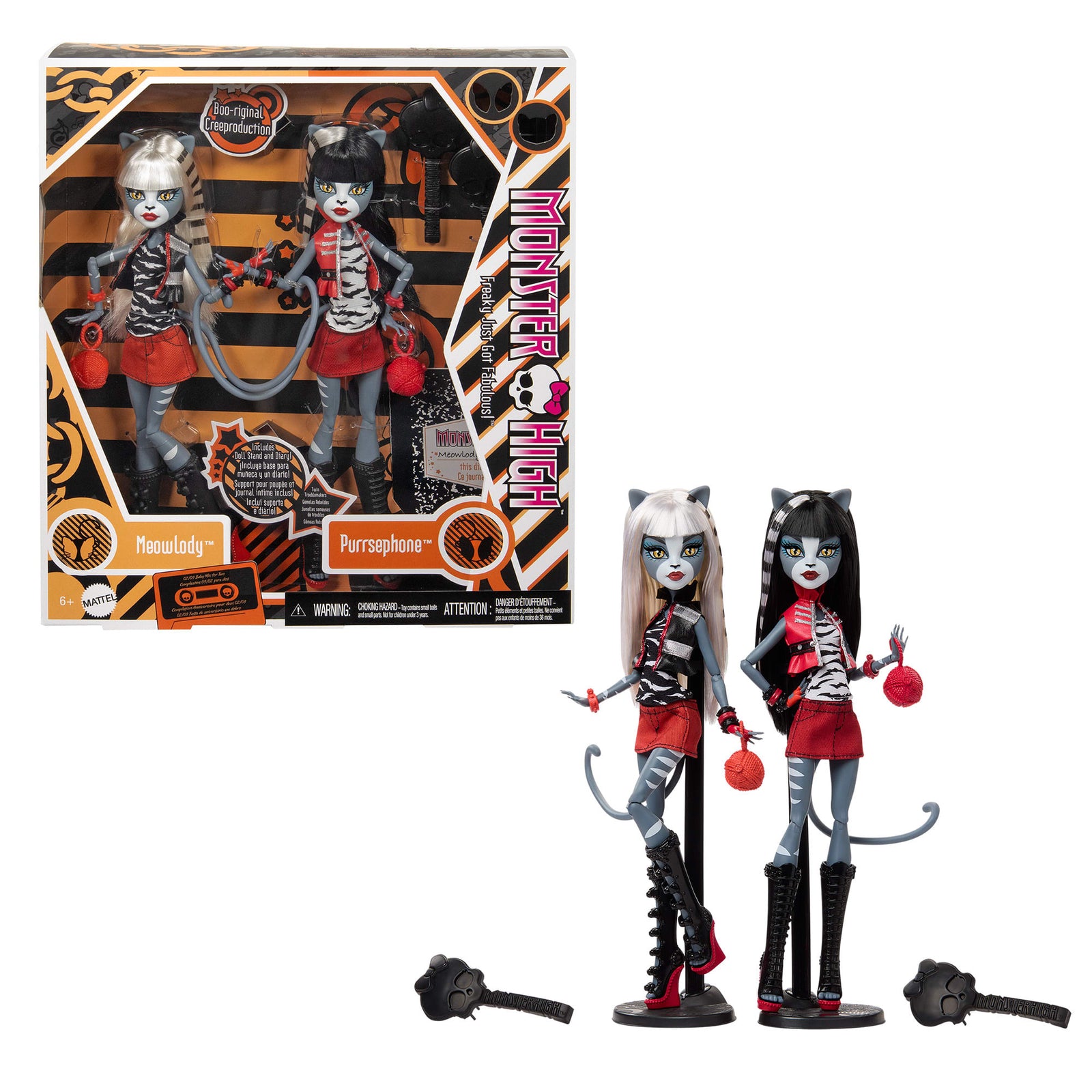 Monster High Boo-riginal Creeproductions G1 Meolowdy and Purrsephone Dolls 2-Pack