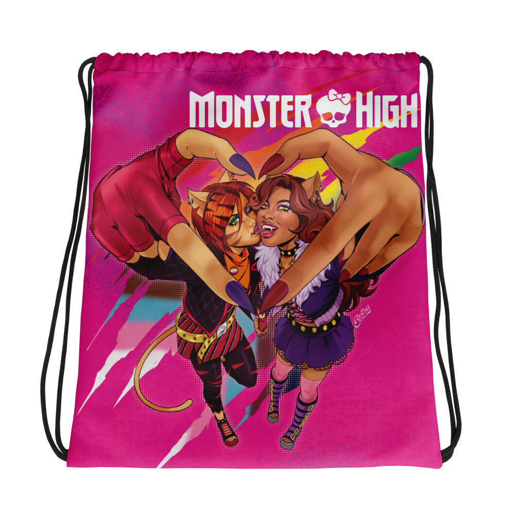 Monster High Pride Toralei & Clawdeen Drawstring Bag (Betsy Cola)
