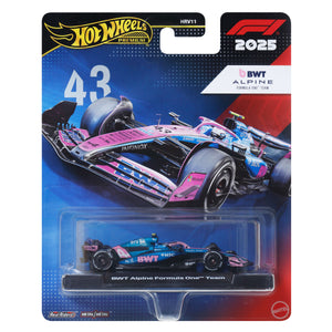 Hot Wheels Premium 2025 Formula 1® BWT Alpine Racing Team #43
