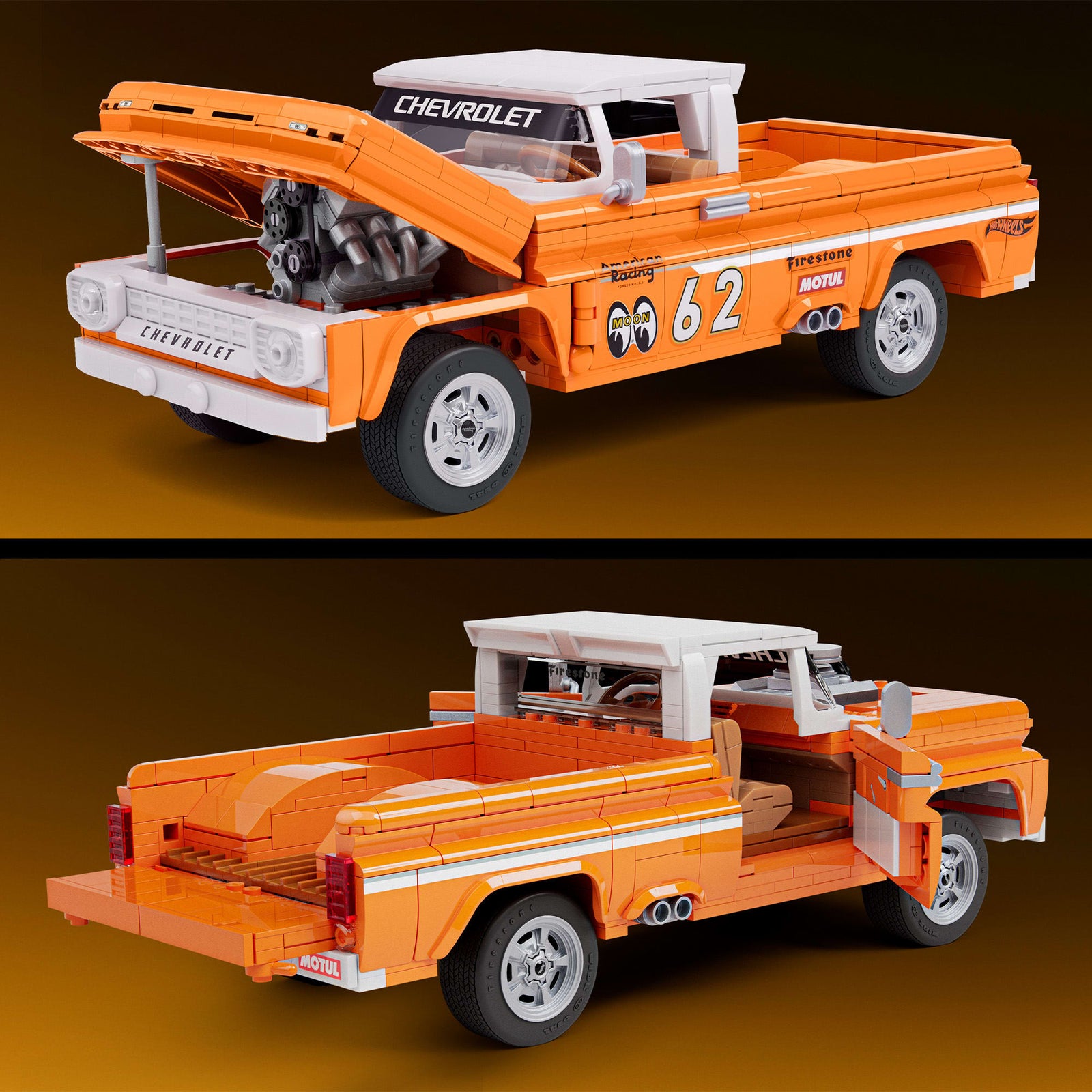 Mattel Brick Shop Hot Wheels Custom ’62 Chevy Pickup Building Set