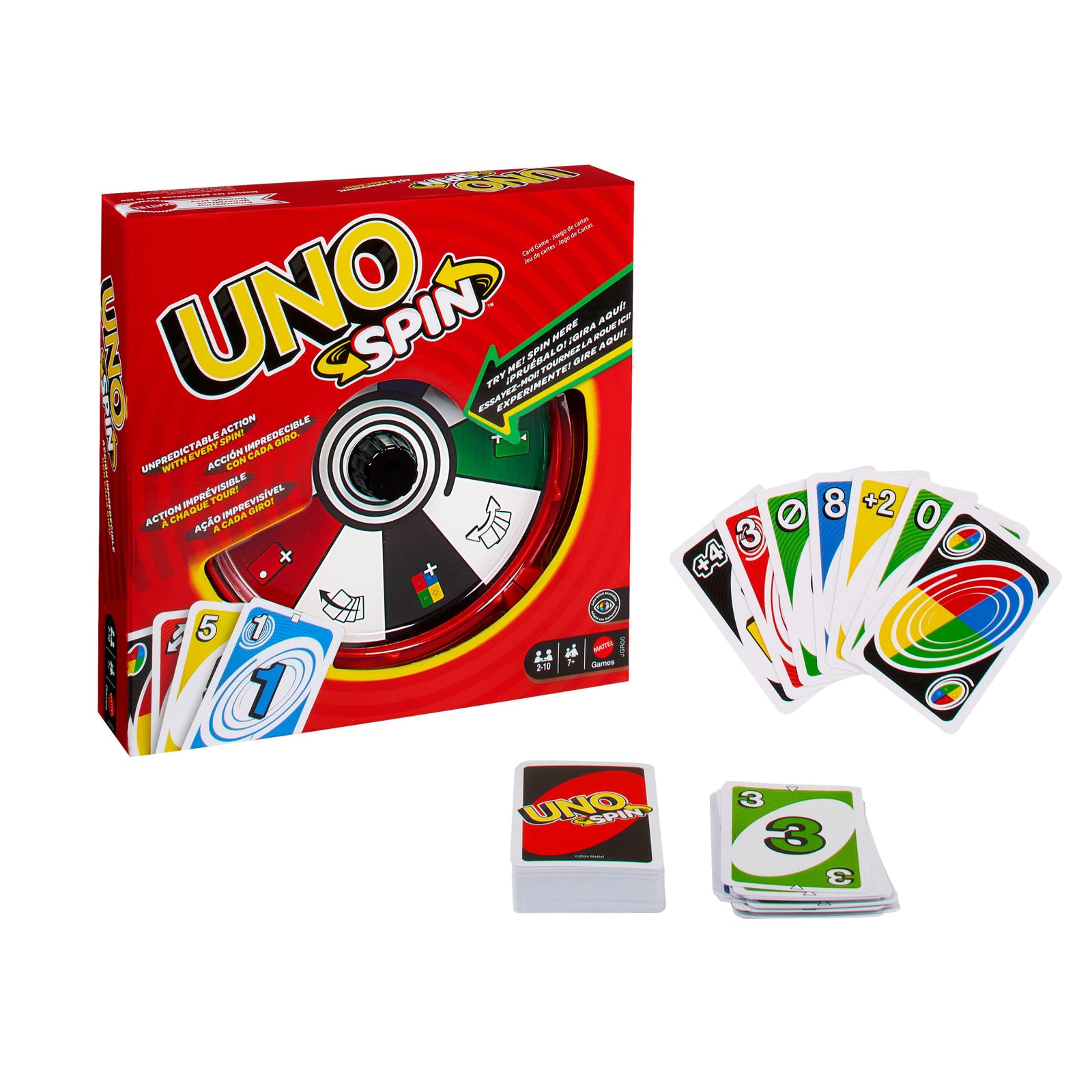 Mattel Games UNO SPIN Board Game - Blue Box Mattel Games UNO SPIN Board Game - Blue Box