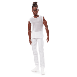 Barbie Looks Ken Doll (Brunette with Braids & Bun Hairstyle)