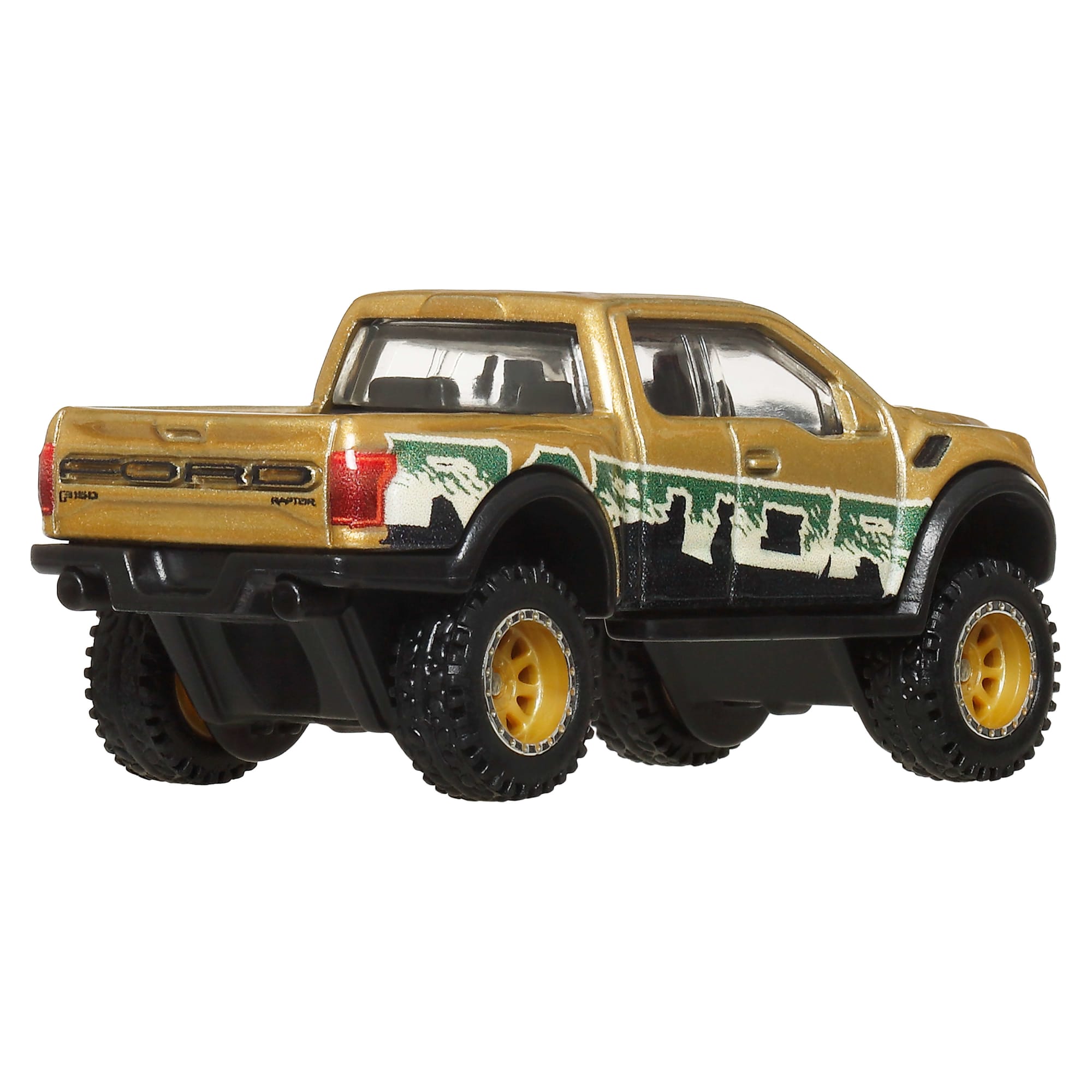 Hot Wheels Car Culture Desert Rally - Ford F-150 Raptor '17 4/5, Nero, Corpo E Telaio In Metallo, Pneumatici Real Riders