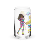 Barbie 1990's Hot Skatin' Can Shaped  Glass