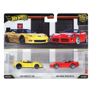 Hot Wheels Premium Car Culture 2-Pack 2003 Dodge Viper SRT-10 & 2012 Corvette Z06