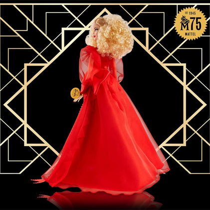 Barbie Collector Mattel 75th Anniversary Doll (12-in Blonde) in Red Gown