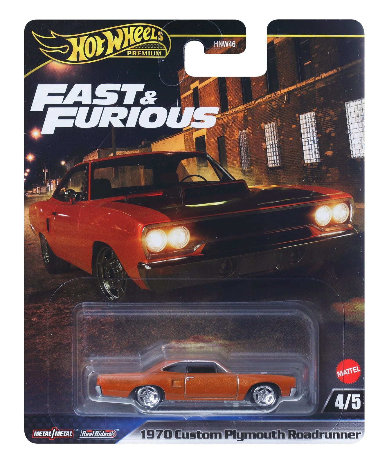 Hot Wheels Premium Fast & Furious 1970 Custom Plymouth Roadrunner