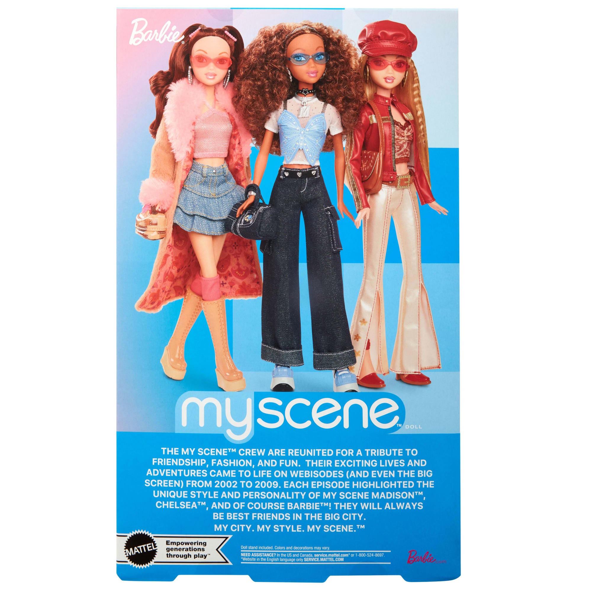 Barbie my scene madison doll blue outfits sale