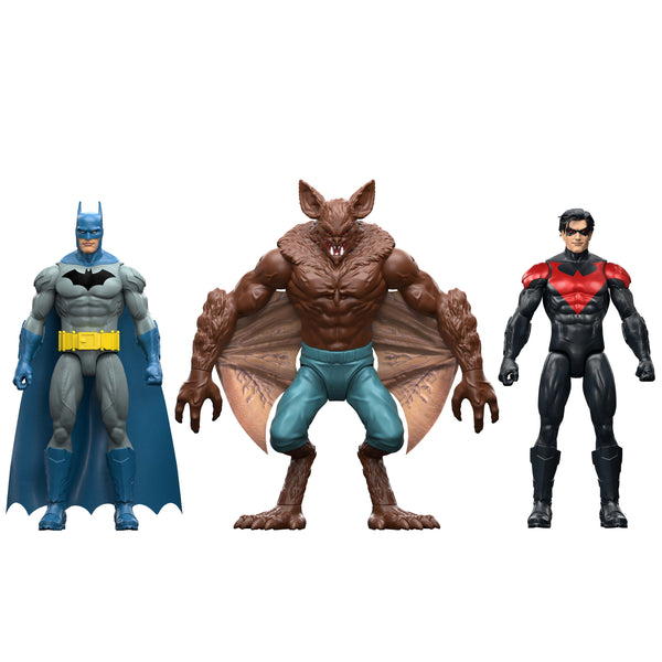DC Premier Batman & Nightwing Vs Villain Man-Bat 3-Pack Action