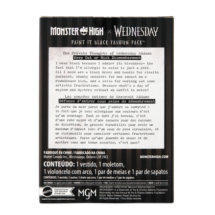 Mattel Creations Exclusive Paint It Black Fashion Pack