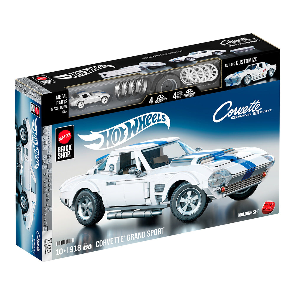 Mattel Brick Shop Hot Wheels Corvette Grand Sport Building Set | Mattel ...