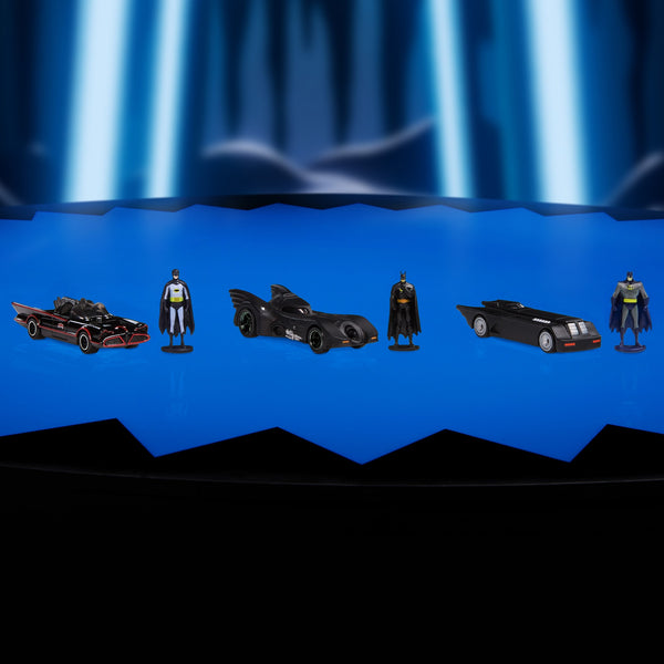 Coffret Batmobile Hot Wheels 85ème Anniversaire répliques de collection 1/64 Coffret Batmobile Hot Wheels 85ème Anniversaire répliques de collection 1/64