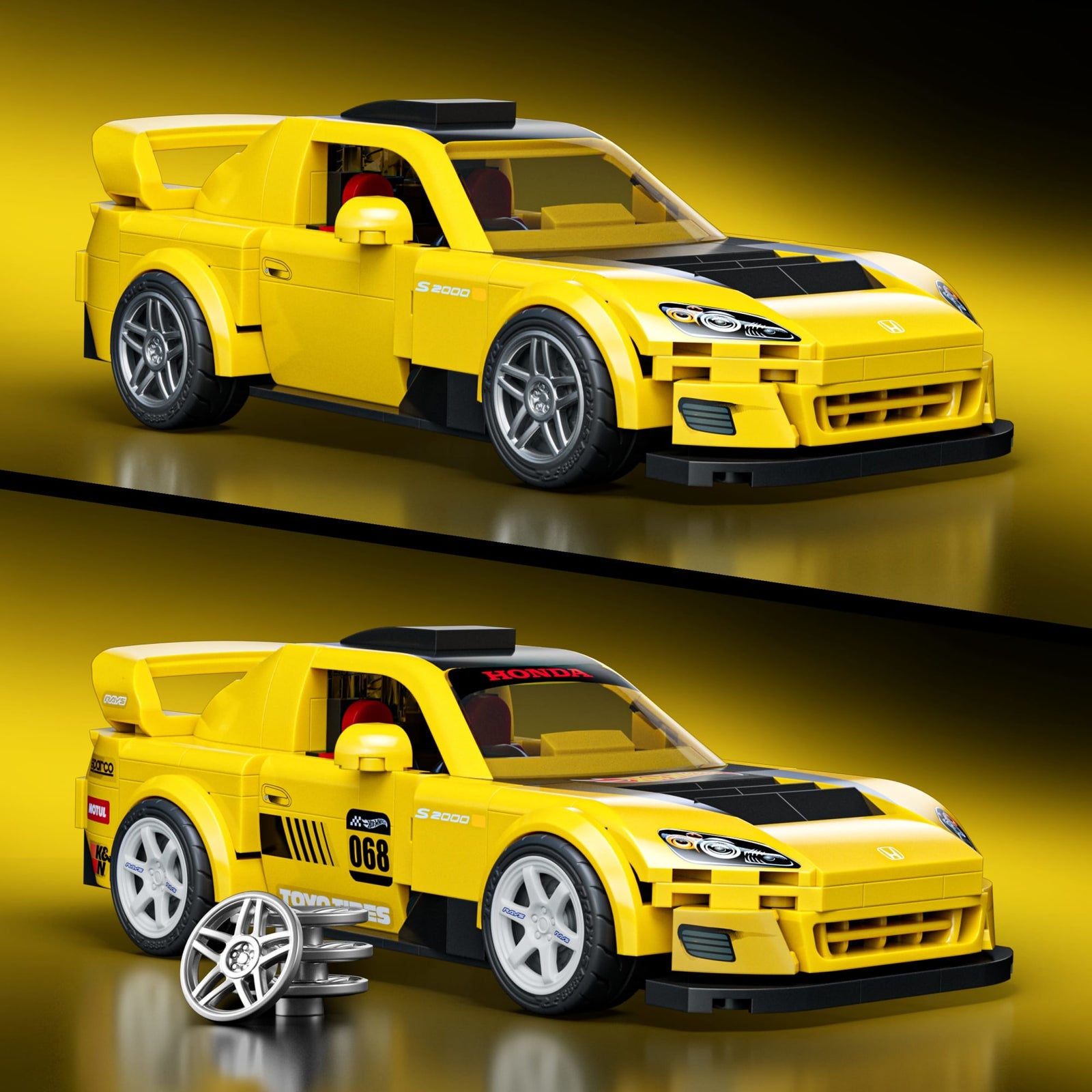 Mattel Brick Shop Hot Wheels ’07 Honda S2000 Building Set