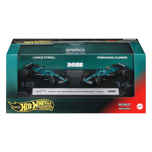 Hot Wheels Premium 2025 Formula 1® Aston Martin #18 Lance Stroll and #14 Fernando Alonso