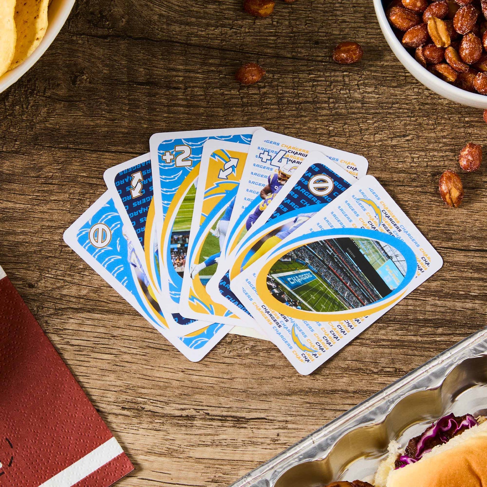 UNO Fandom NFL Los Angeles Chargers Game Deck