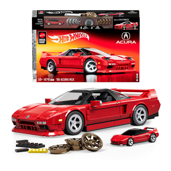 マテル アキュラ NSX Mattel Brick Shop Hot Wheels '90 Acura NSX Building Set | Mattel