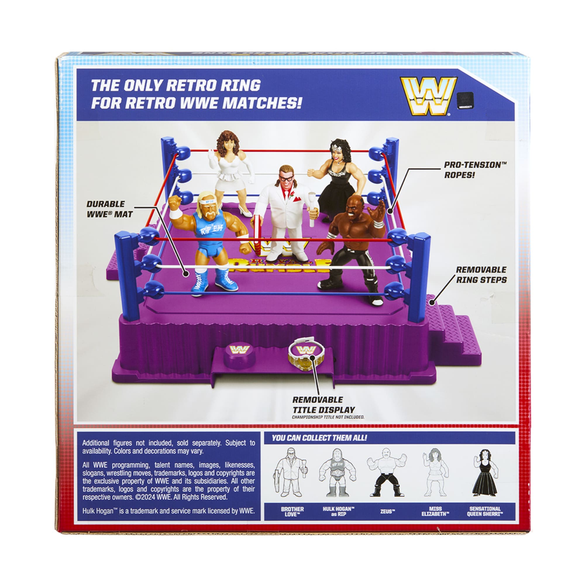 WWE Official Retro Collection Royal Rumble Ring and Brother Love Figure