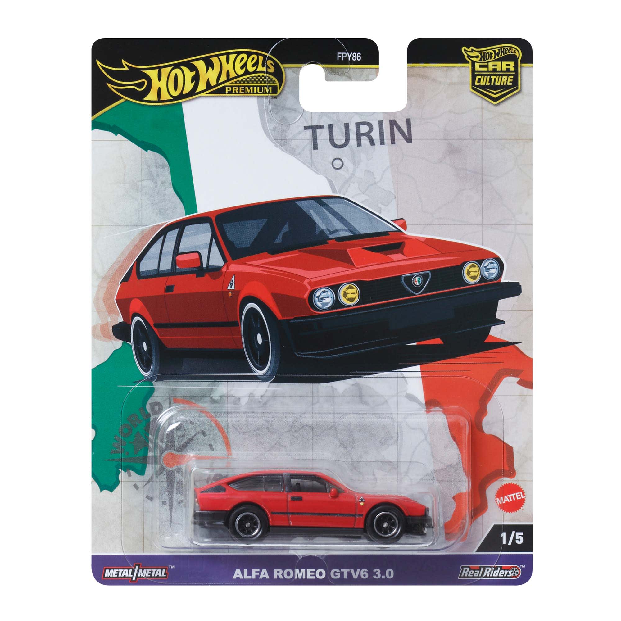 Hot Wheels Car Culture World Tour Alfa Romeo GTV6 3.0 Toy Car