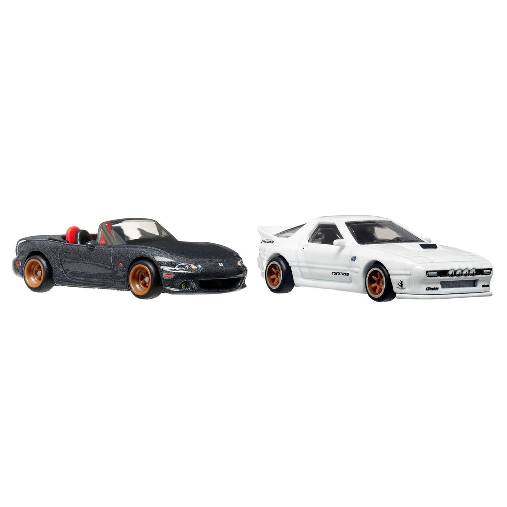 Hot Wheels Premium Car Culture 2-Pack - '04 Mazda Mazdaspeed Miata & Mazda RX7 FC Pandem