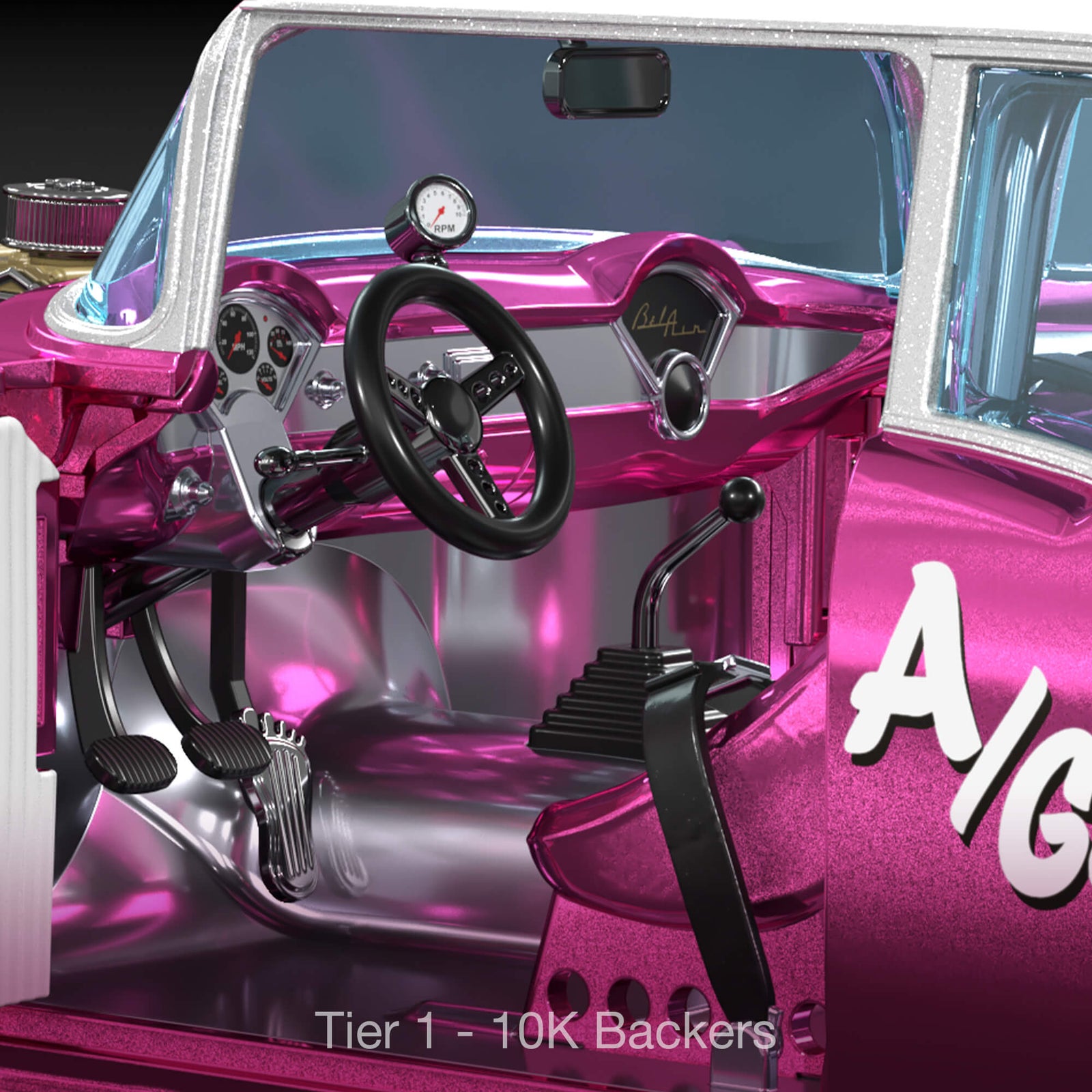 RLC Exclusive 1:18 Scale ‘55 Chevy Bel Air Gasser “Candy Striper” - Crowdfund