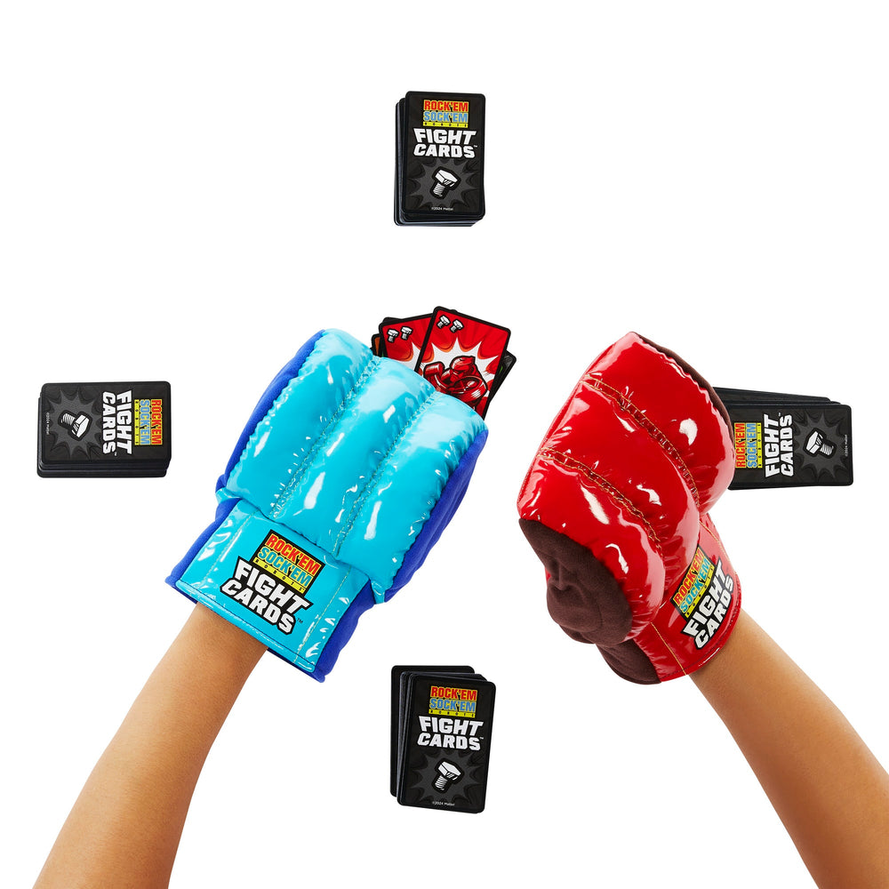 Mattel Rock 'EM Sock'EM Robots Fight Cards – Partyspiel Mit Boxhandschuhen Für Kinder & Erwachsene