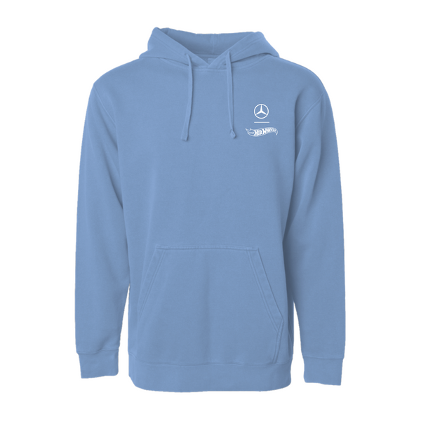 Hot Wheels x Mercedes Benz Embroidered Blue Hoodie – Mattel Creations