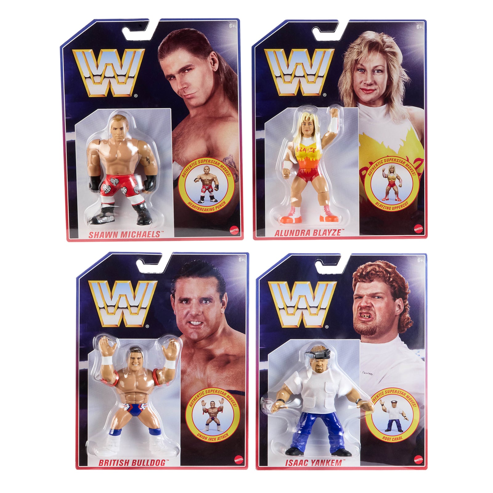WWE Retro Action Figure 4-Pack Bundle