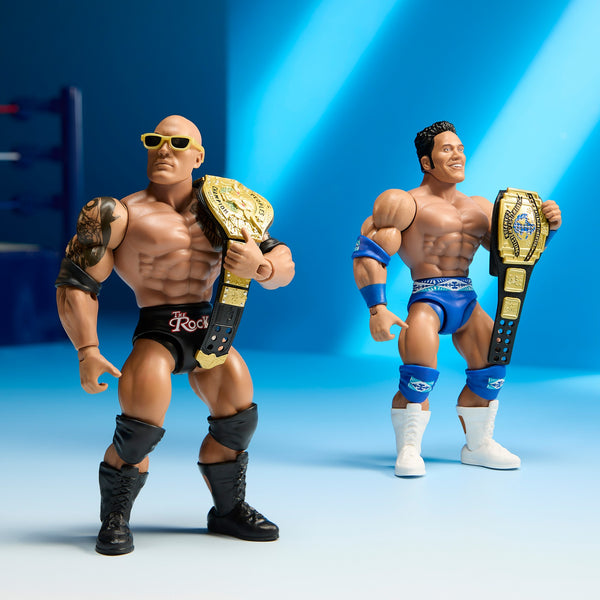 WWE Superstars Rocky Maivia and The Rock Collectible Action