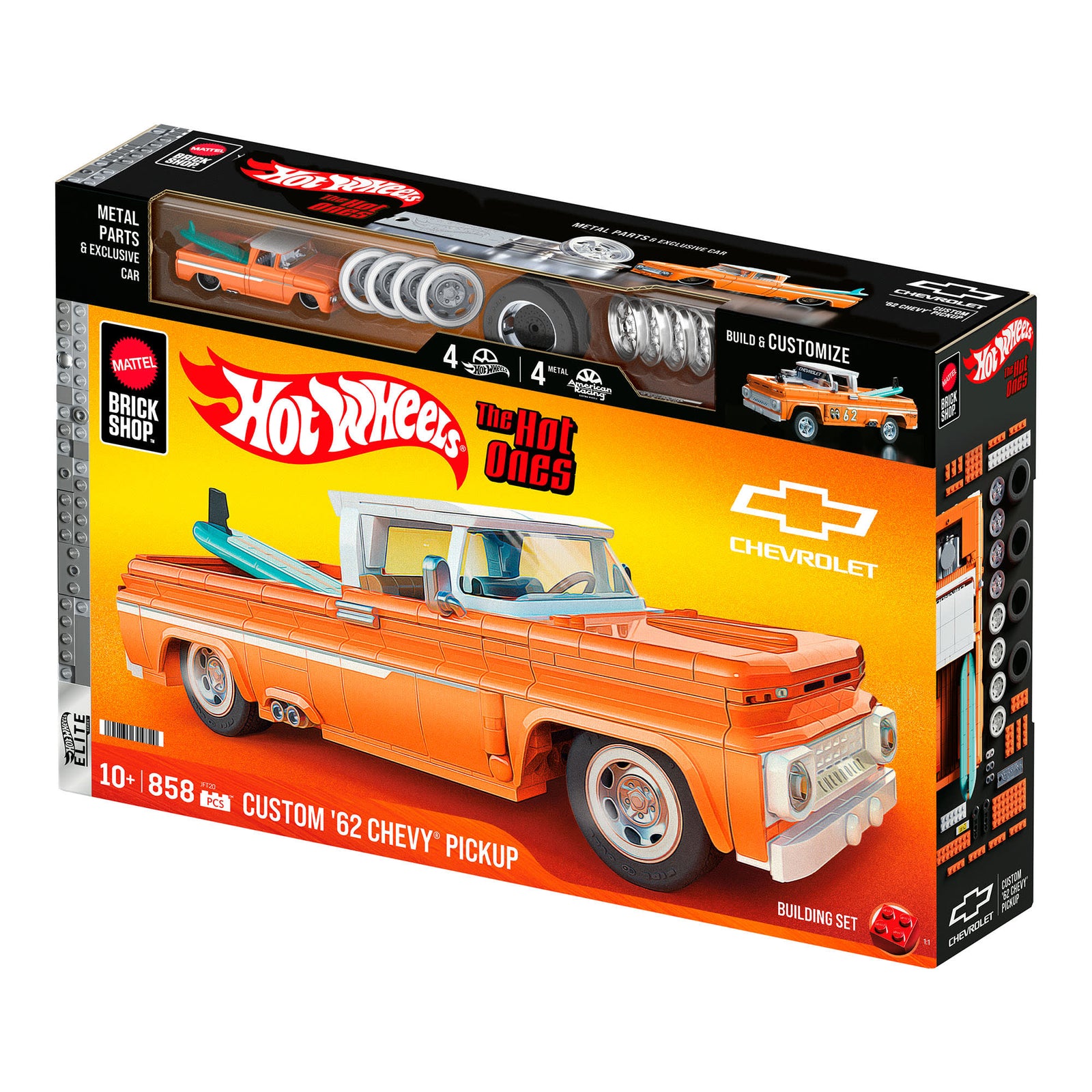 Mattel Brick Shop Hot Wheels Custom ’62 Chevy Pickup Building Set ...
