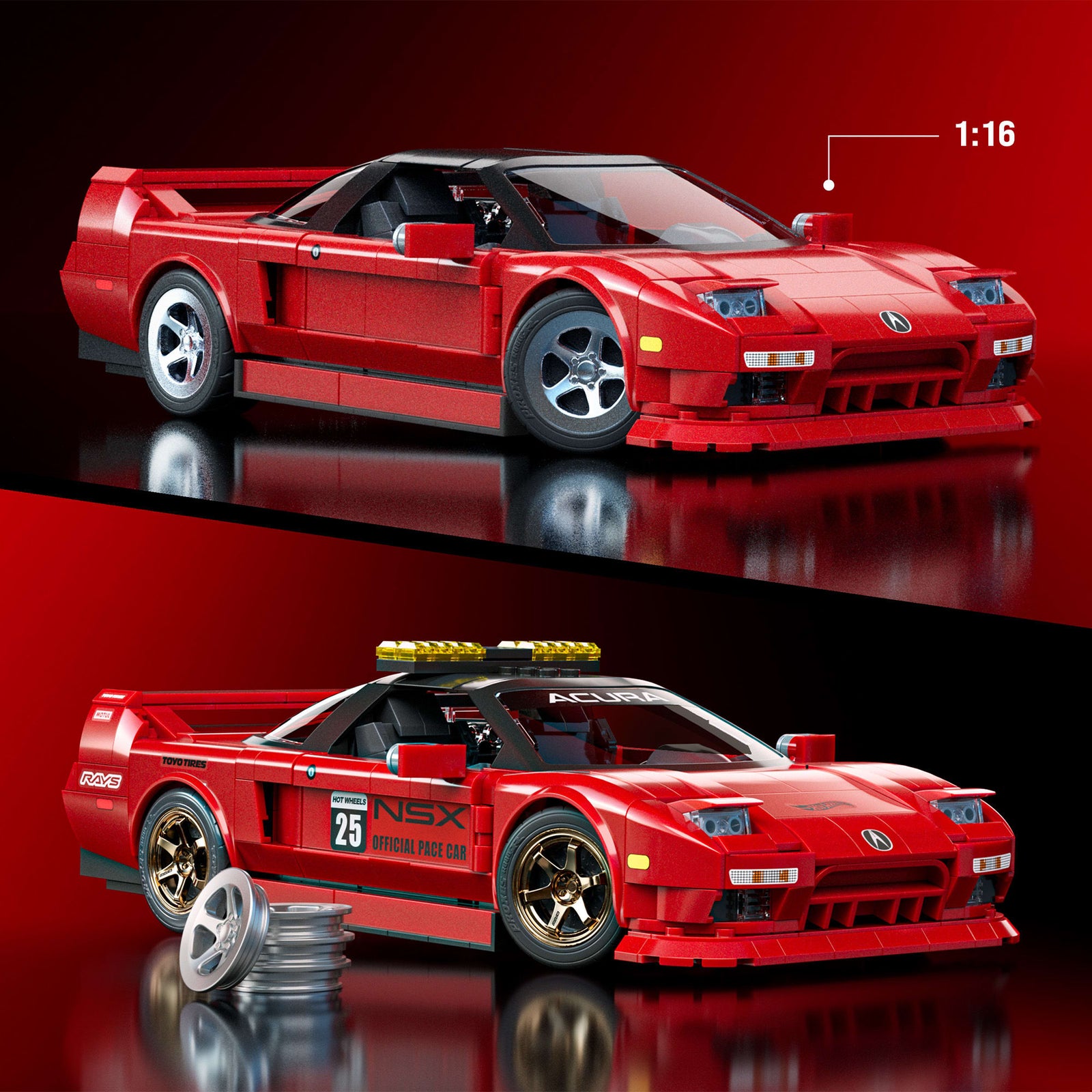 Mattel Brick Shop Hot Wheels ’90 Acura NSX Building Set