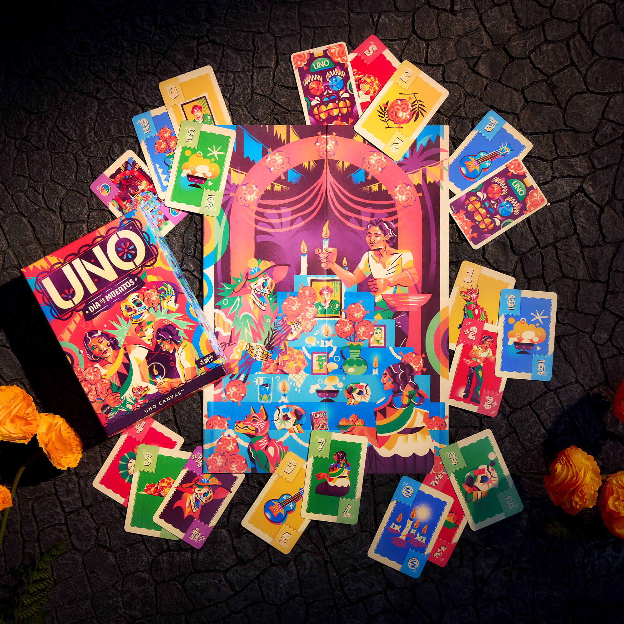 UNO Canvas Día de Muertos Card Game