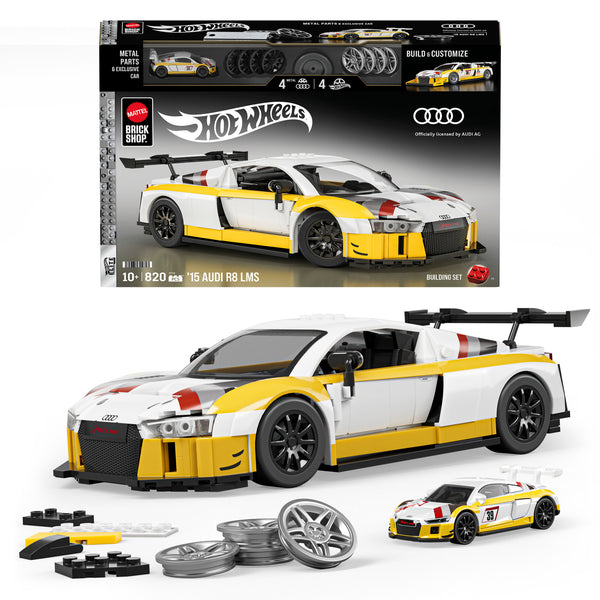 Mattel Brick Shop Hot Wheels '15 Audi R8 LMS Collectible Building