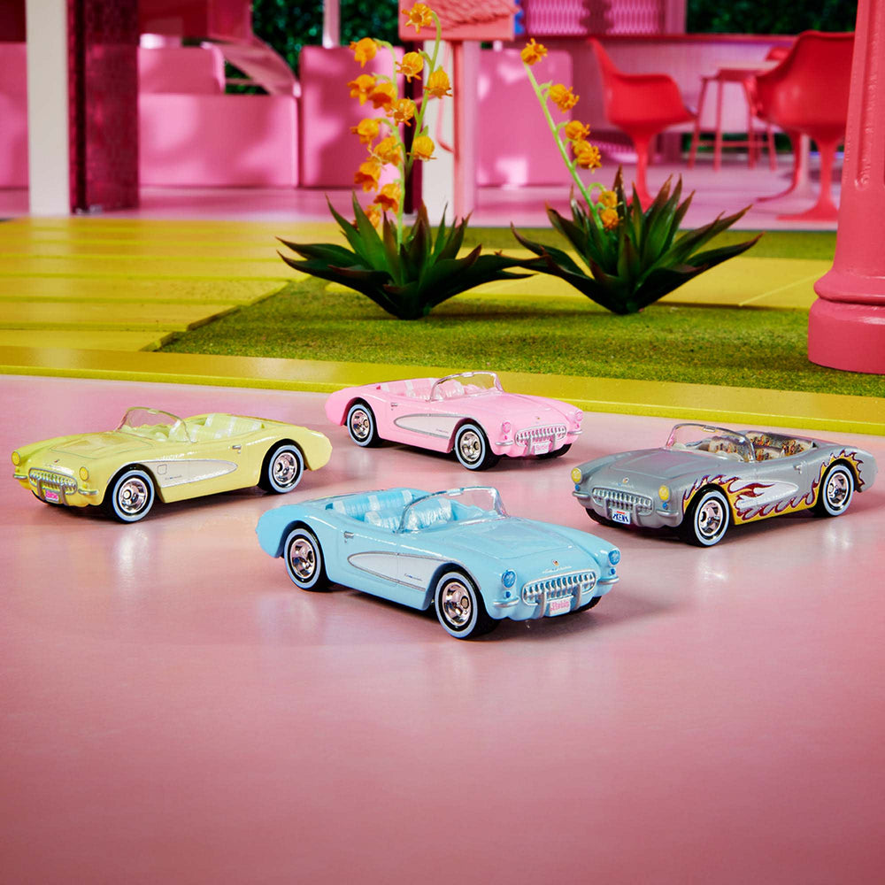 Barbie The Movie Hot Wheels Corvette 4 Pack Mattel Creations