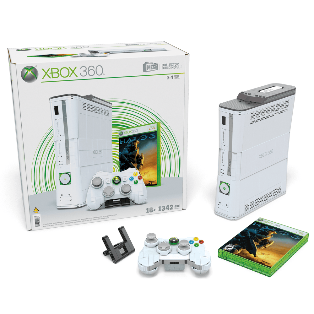 MEGA Microsoft Xbox 360 Replica Building Toy Kit 2024 Mattel