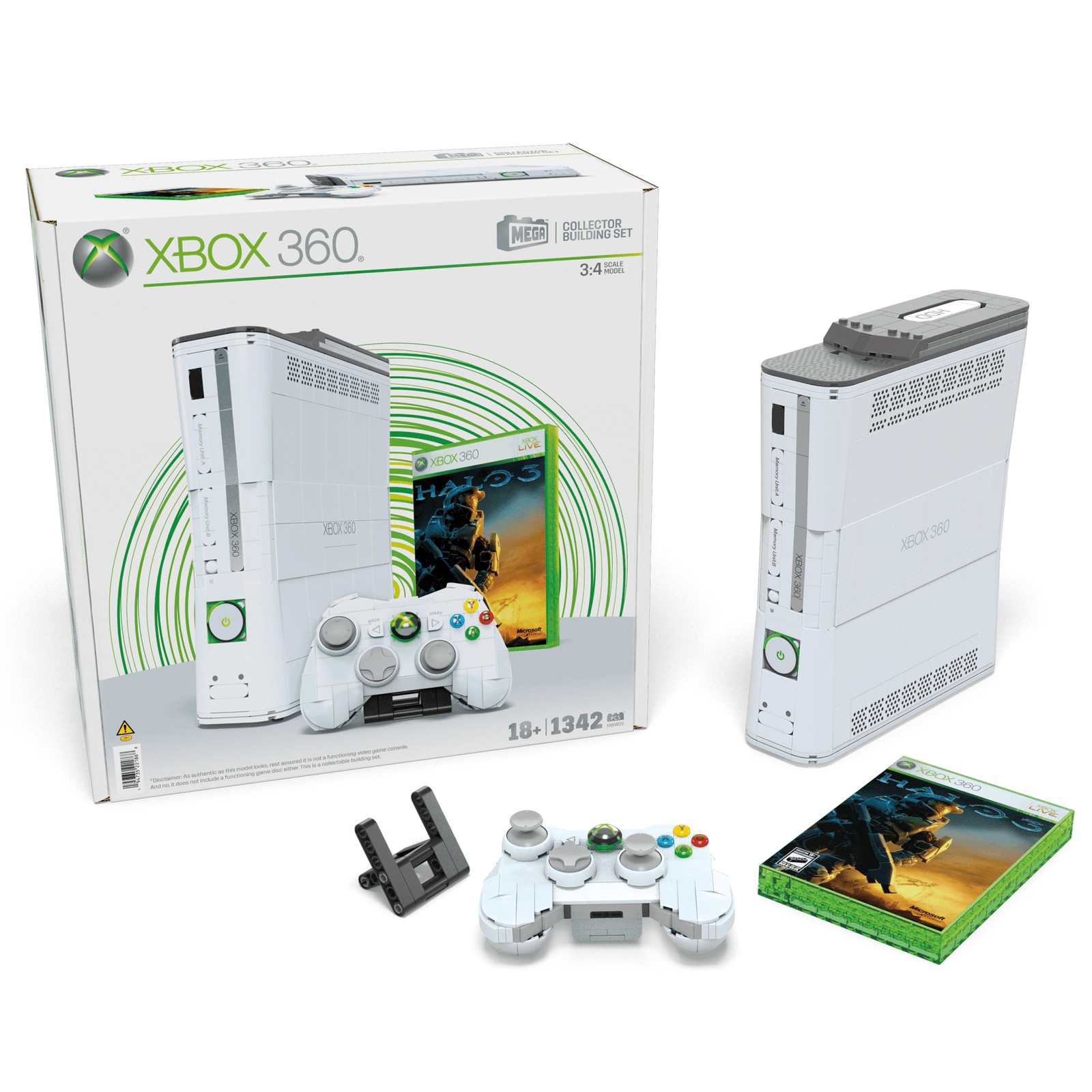 MEGA Microsoft Xbox 360 Replica Building Toy Kit 2024 Mattel