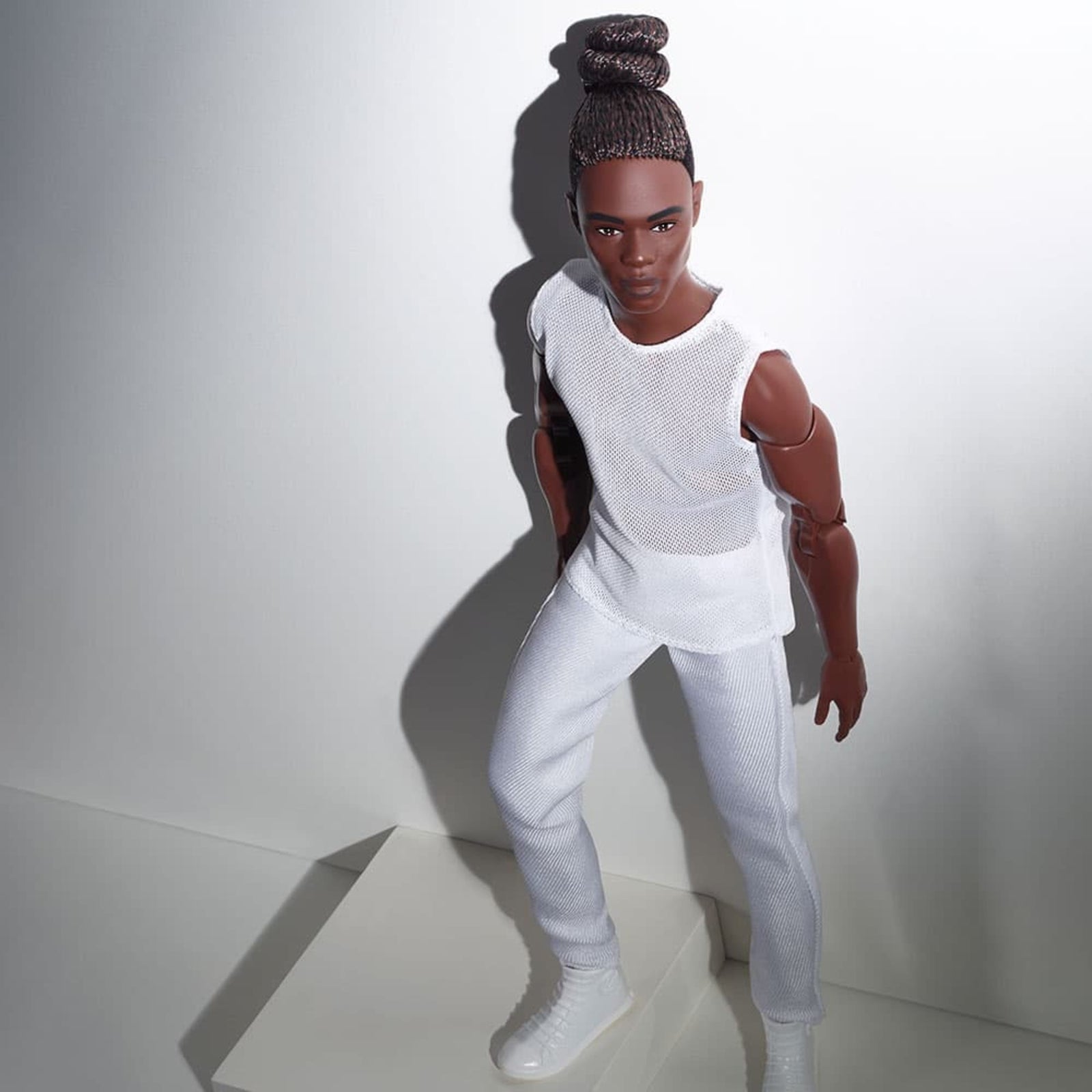 Barbie Looks Ken Doll (Brunette with Braids & Bun Hairstyle)