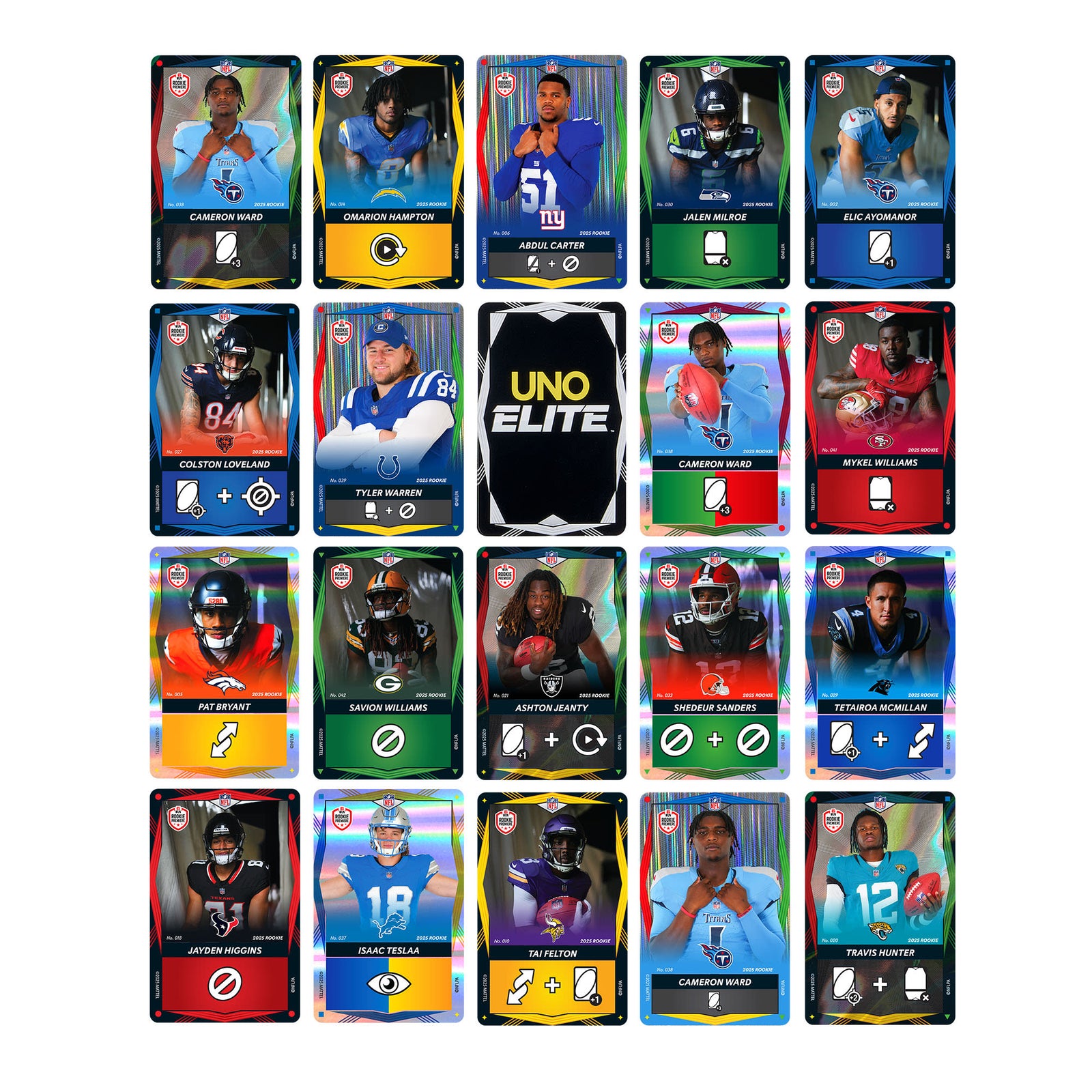 UNO Elite NFL 2025 All-Rookie Booster Set