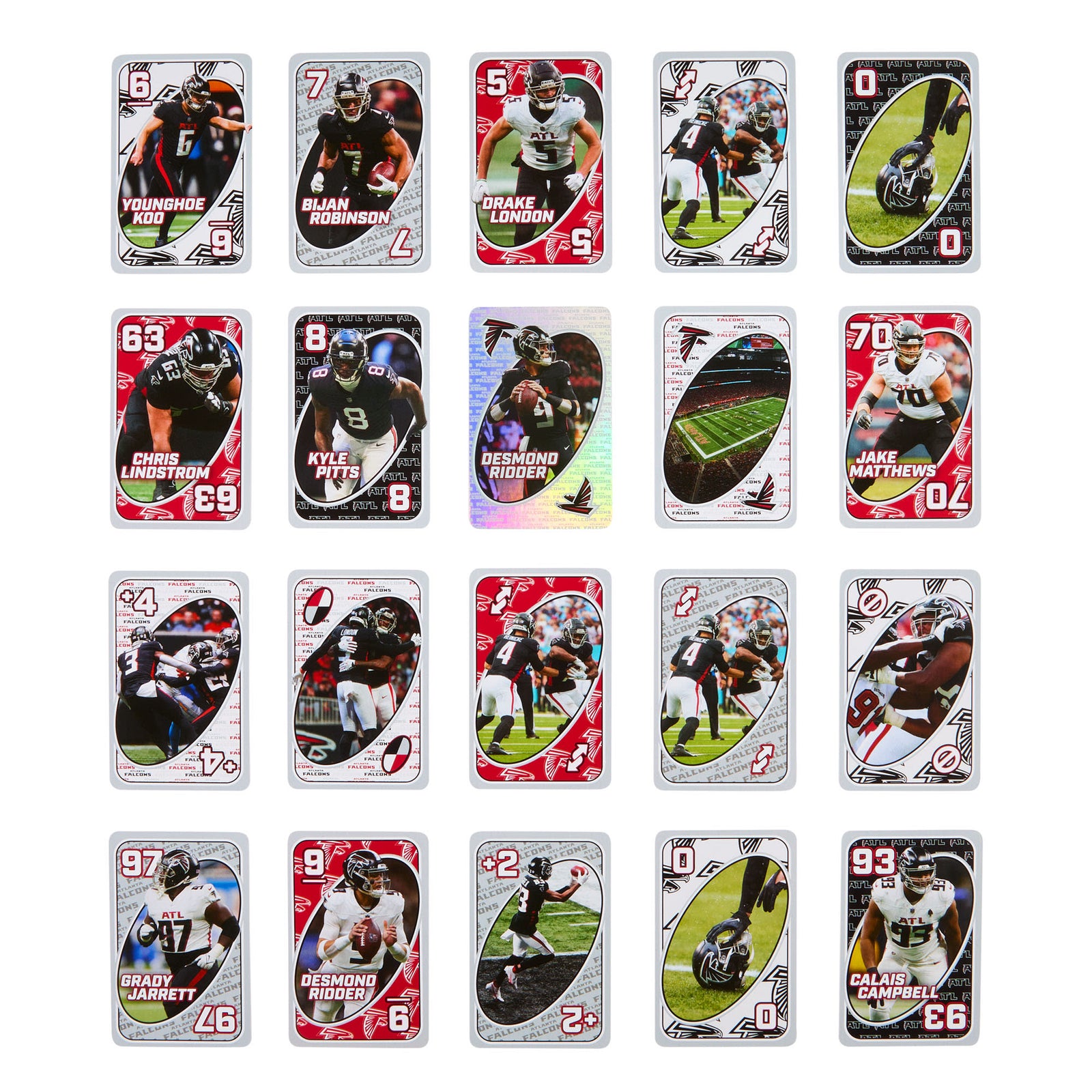 UNO Fandom NFL Atlanta Falcons Game Deck