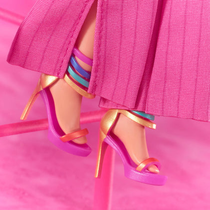 Gloria Doll Wearing Pink Power Pantsuit – Barbie The Movie