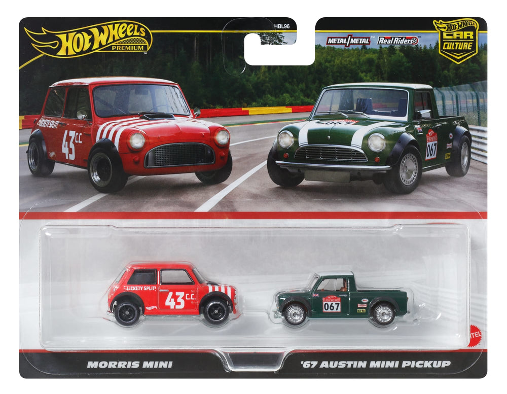 Hot Wheels Premium Car Culture 2-Pack - Morris Mini & '67 Austin Mini ...